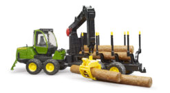 Alternative view of Lesnický traktor John Deere s přepravníkem dřeva  - Bruder 02133
