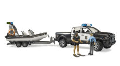 Alternative view of Policejní vůz RAM 2500 s policistkou a potápěčem - Bruder 02507