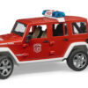 Hasičské auto Jeep Wrangler s hasičem - Bruder 02528