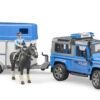 Policejní Land Rover s přívěsem na koně - Bruder 02588