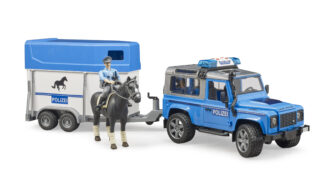 Policejní Land Rover s přívěsem na koně - Bruder 02588