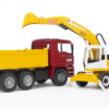 Sklápěčka MAN TGA s bagrem Liebherr - Bruder 02751