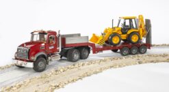 Alternative view of Tahač MACK Granite s bagrem JCB 4CX - Bruder 02813