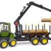 Lesnický traktor John Deere s přepravníkem dřeva  - Bruder 02133