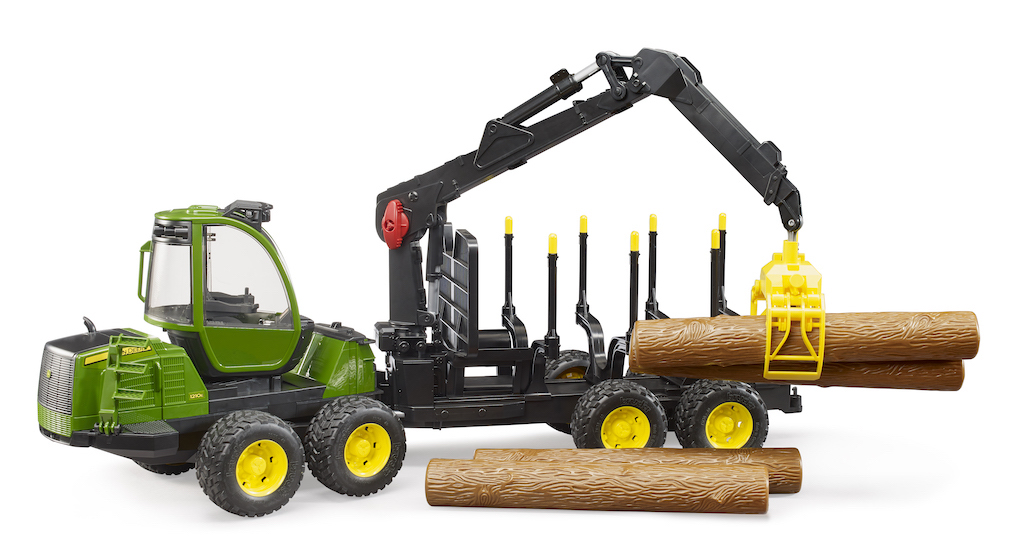 Lesnický traktor John Deere s přepravníkem dřeva  - Bruder 02133 - Obrázek 8