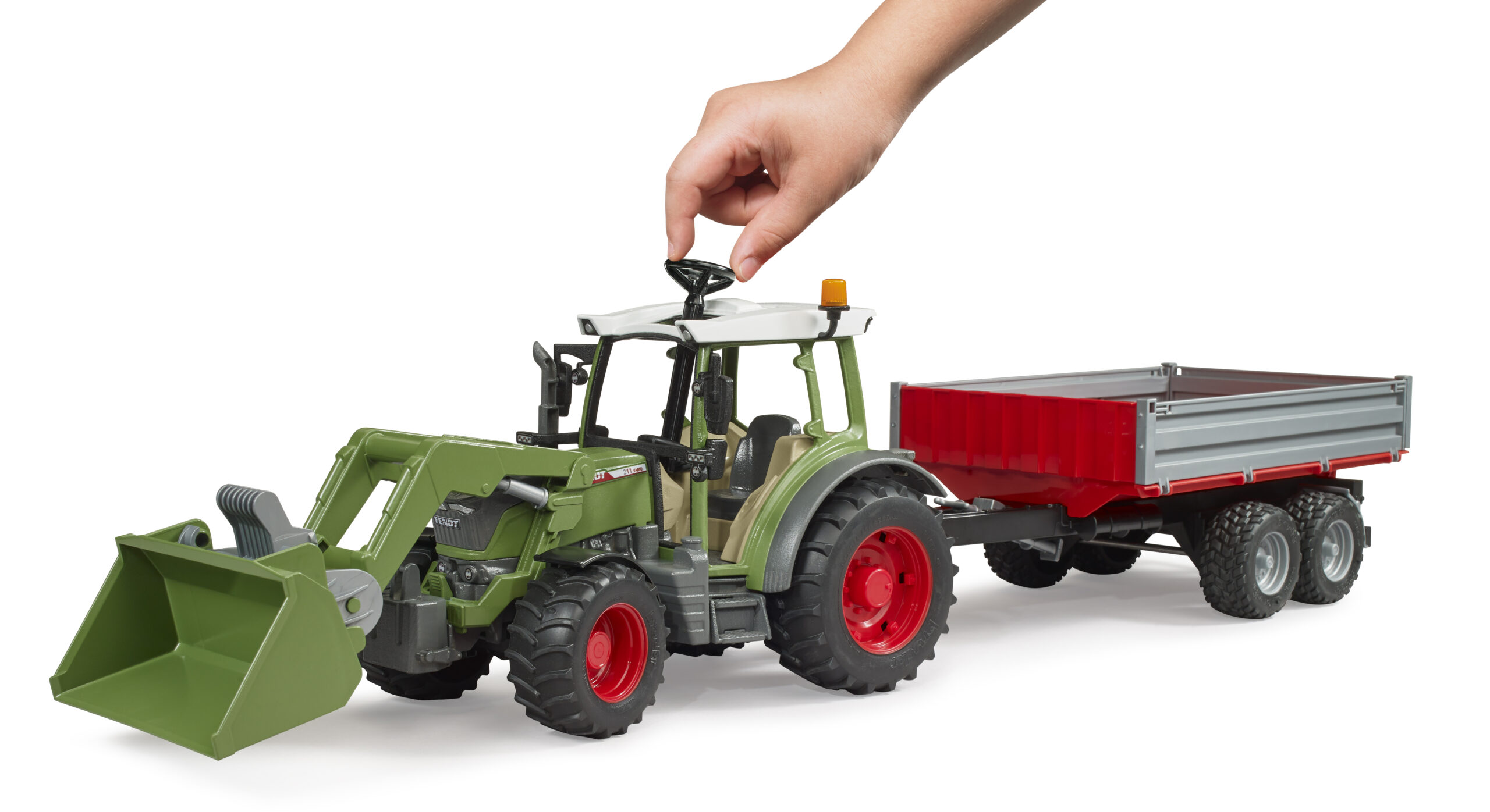 Fendt Vario 211 s nakladačem a sklápěčem - Bruder 02182 - Obrázek 7