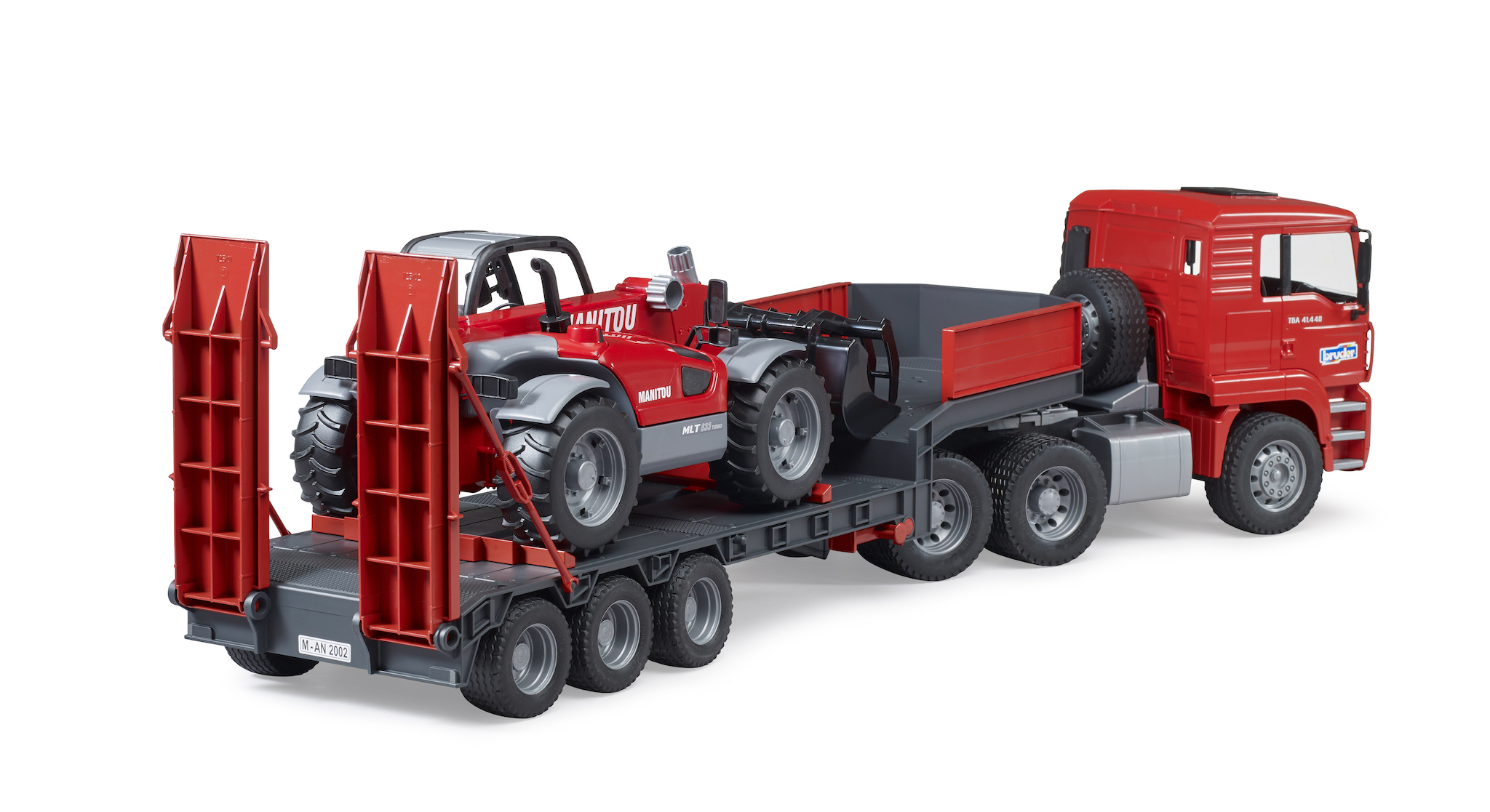Tahač MAN TGA s nakladačem Manitou MLT 633 - Bruder 02774 - Obrázek 5